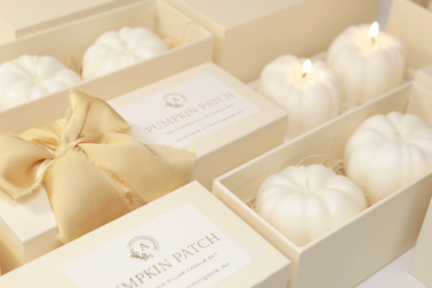Pumpkin Patch Soy Pillar Candle Set