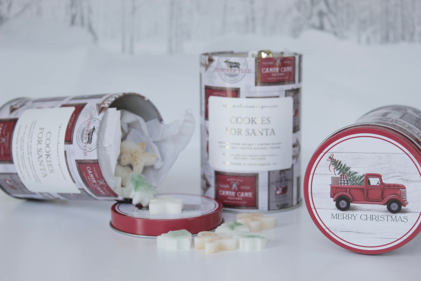 Cookies For Santa Wax Melts & Snowflake Candle Tin