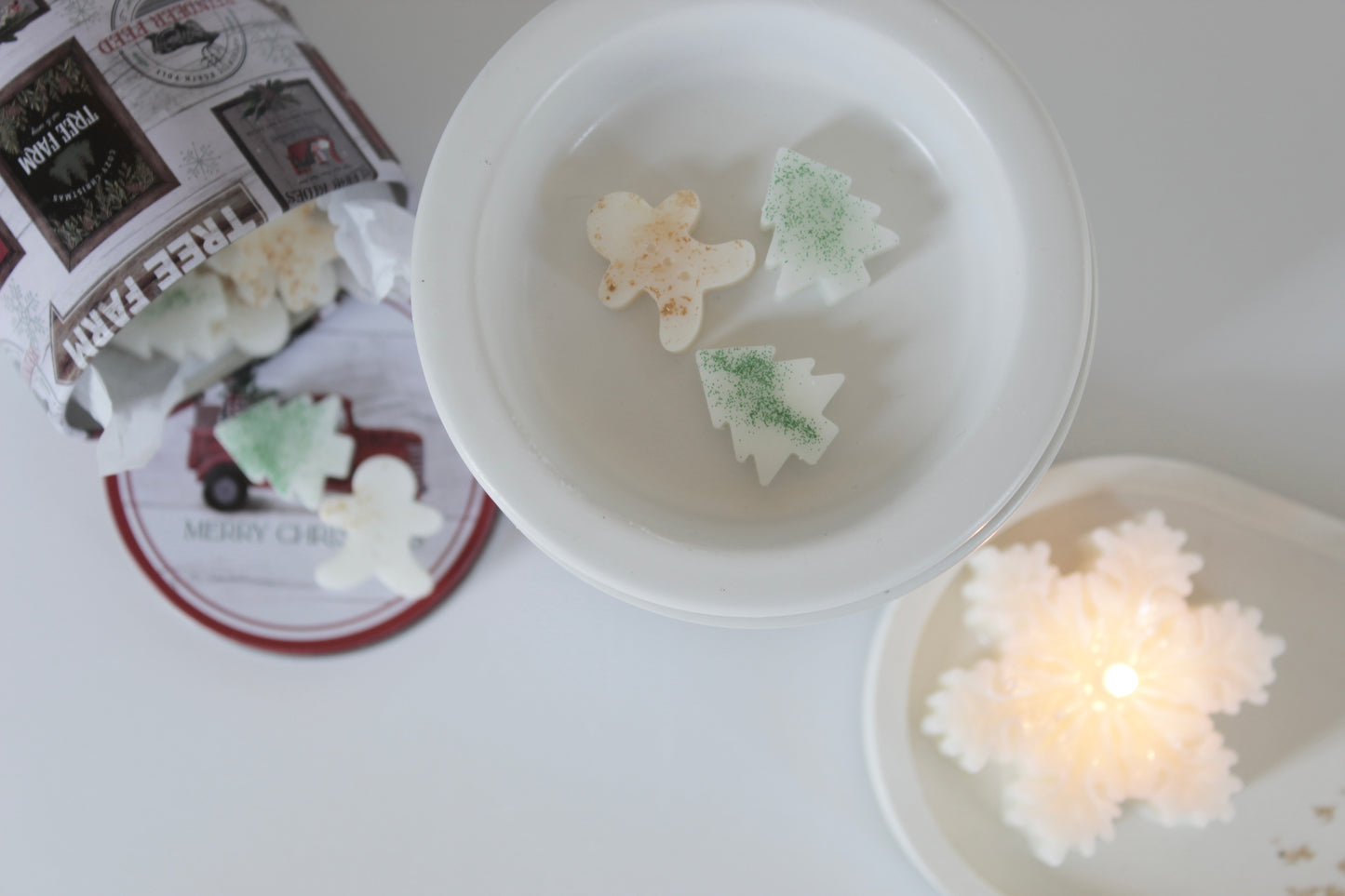 Cookies For Santa Wax Melts & Snowflake Candle Tin