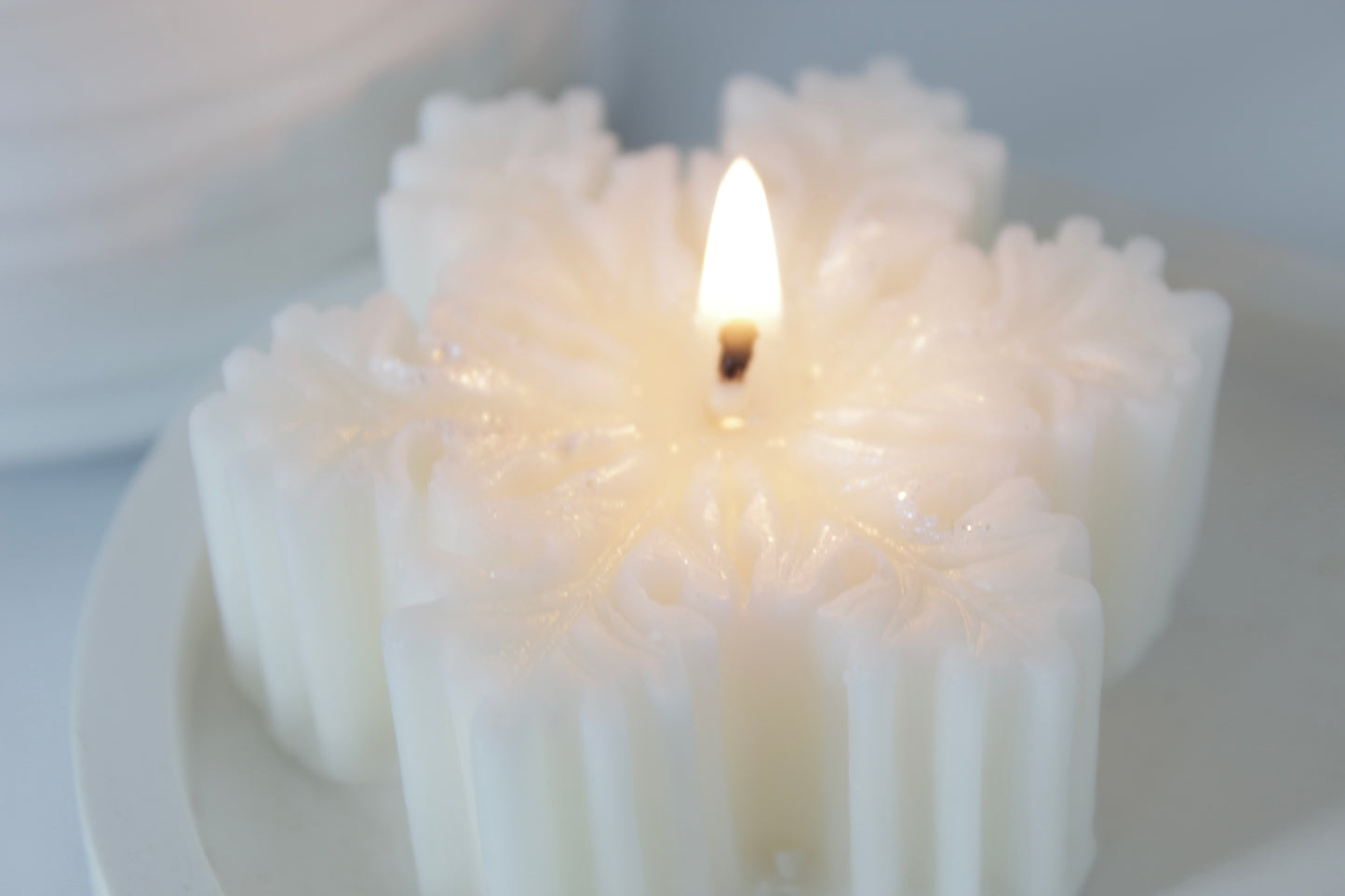 Snowflake Candle Set of Tree