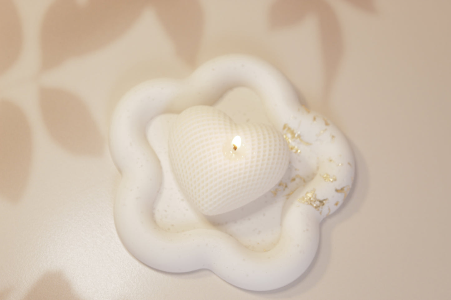 Flower Cloud Tray with Gold Leaf