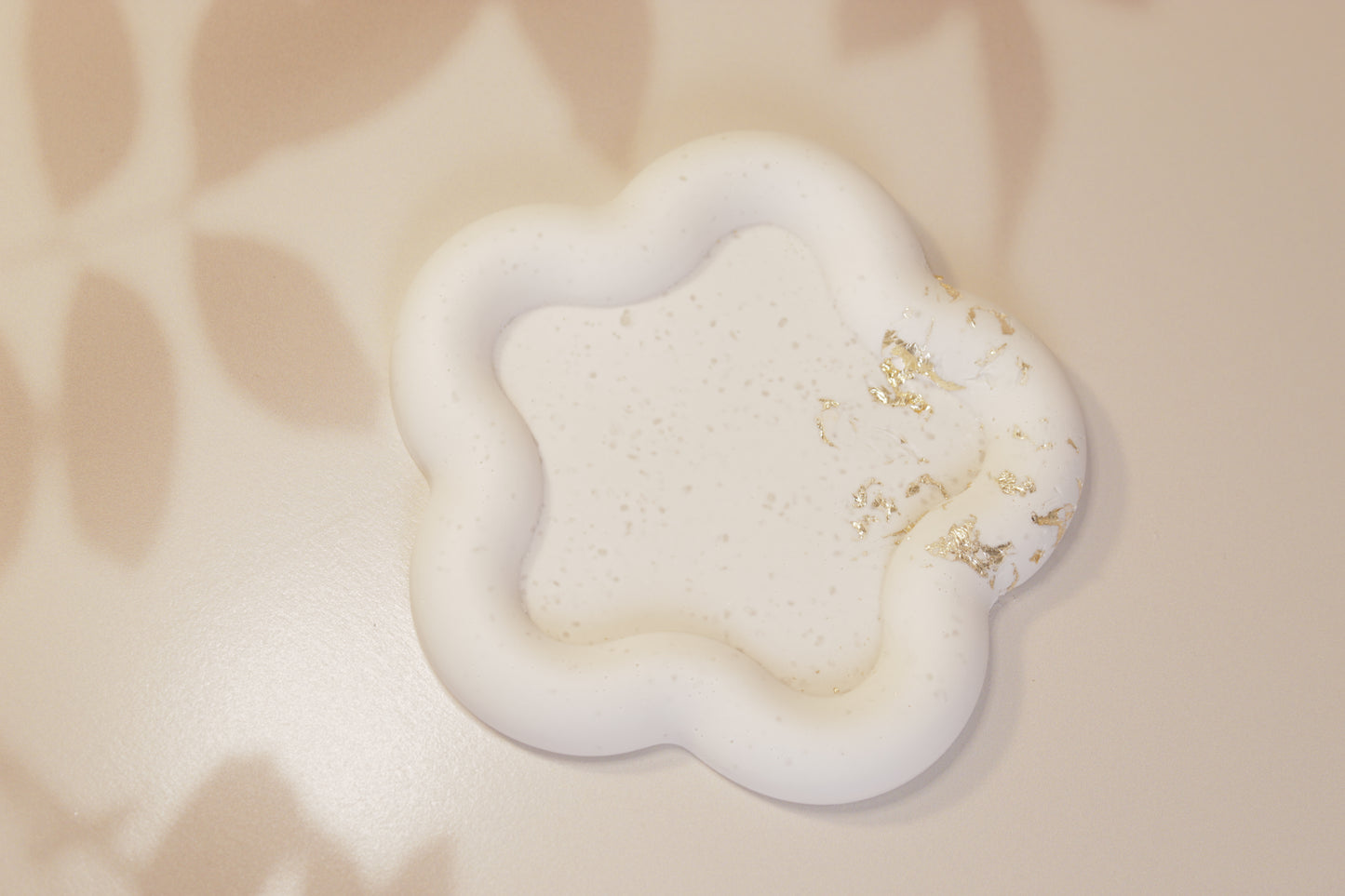 Flower Cloud Tray with Gold Leaf