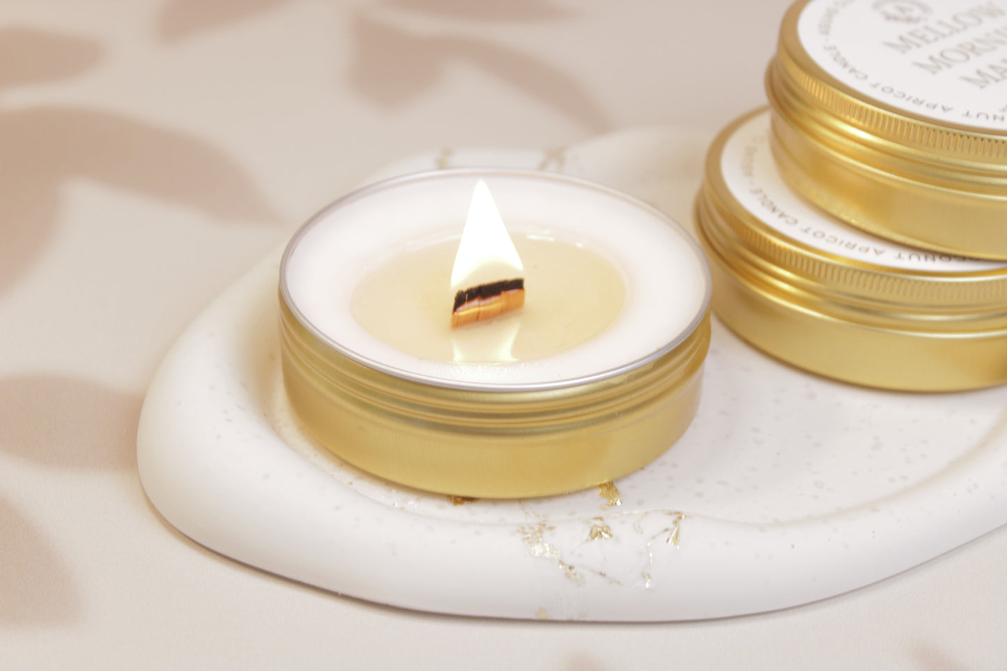 Irregular Oval Cloud Tray with Gold Leaf