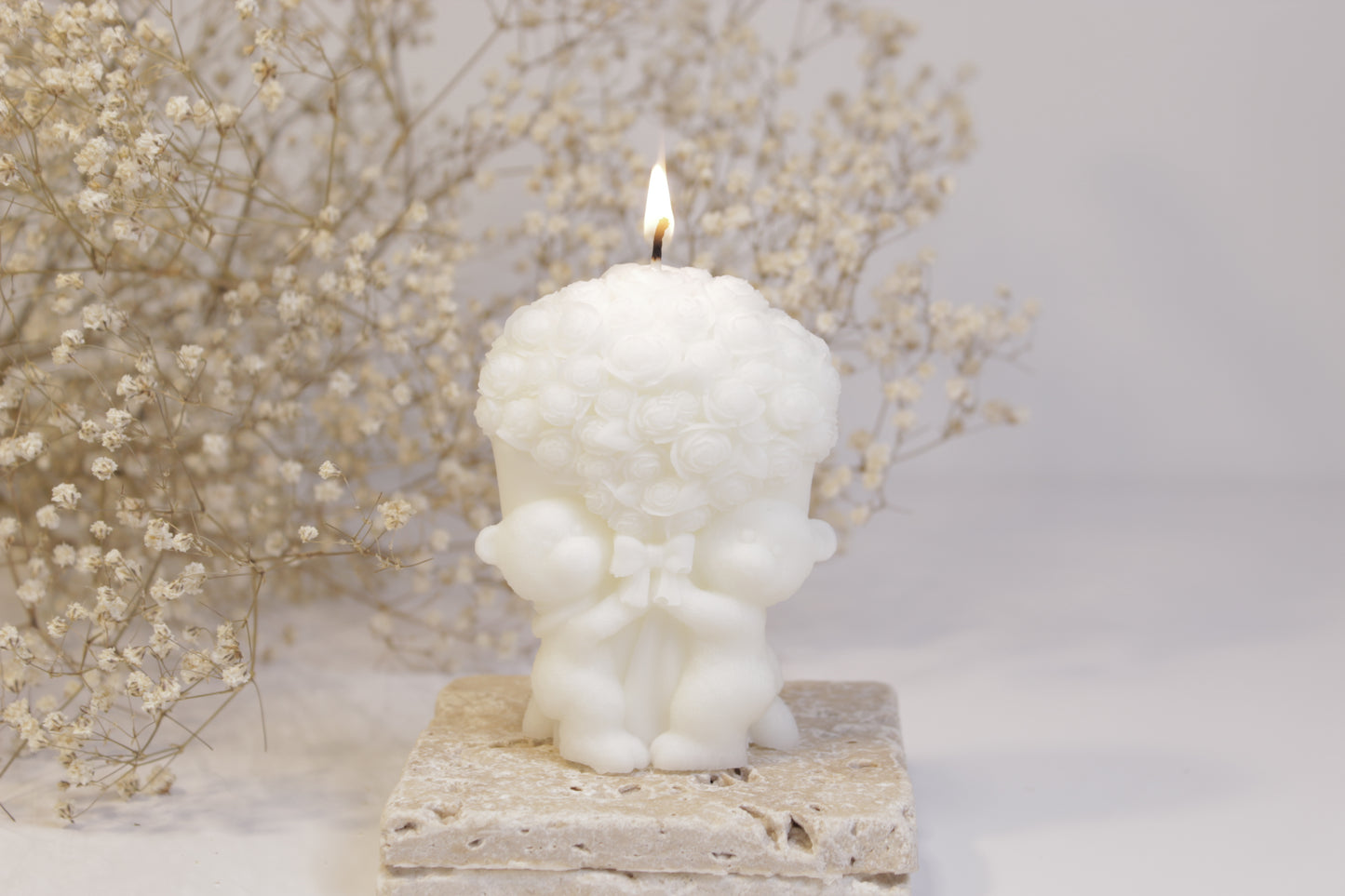 Bouquet Bear Candle
