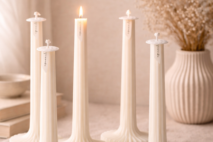 Elegant Stripe Vase Candle
