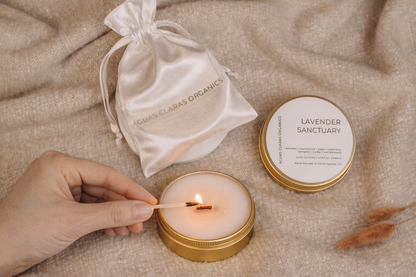 Lavender Sanctuary Golden Travel Candle Tin - Aromatic Lavender