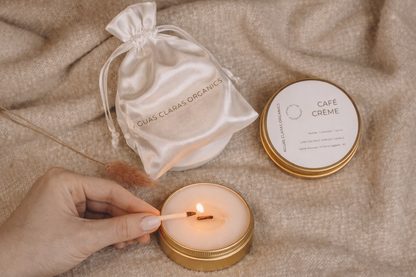 Café Crème Golden Travel Candle Tin - Creamy, Comforting Coffee - Special Limited Edition