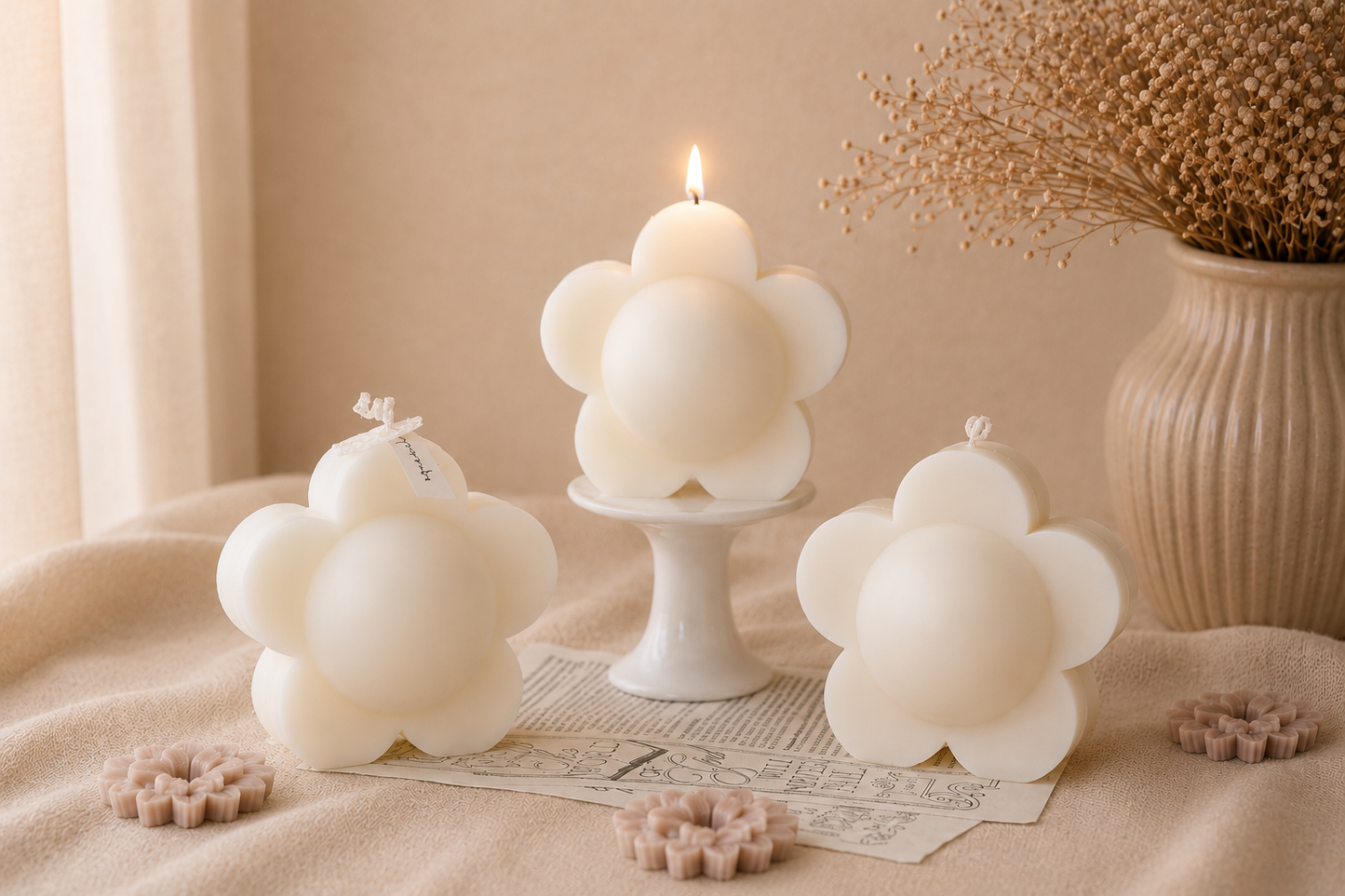 Daisy Flower Candle