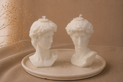 Michelangelo’s David Head Candle