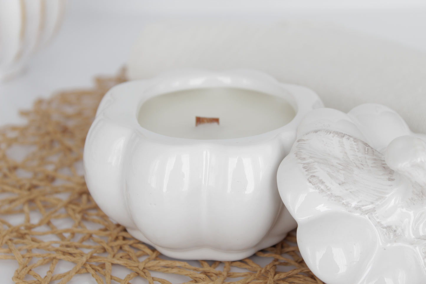 White Pumpkin Caramel Candle - Mouthwatering Gourmand