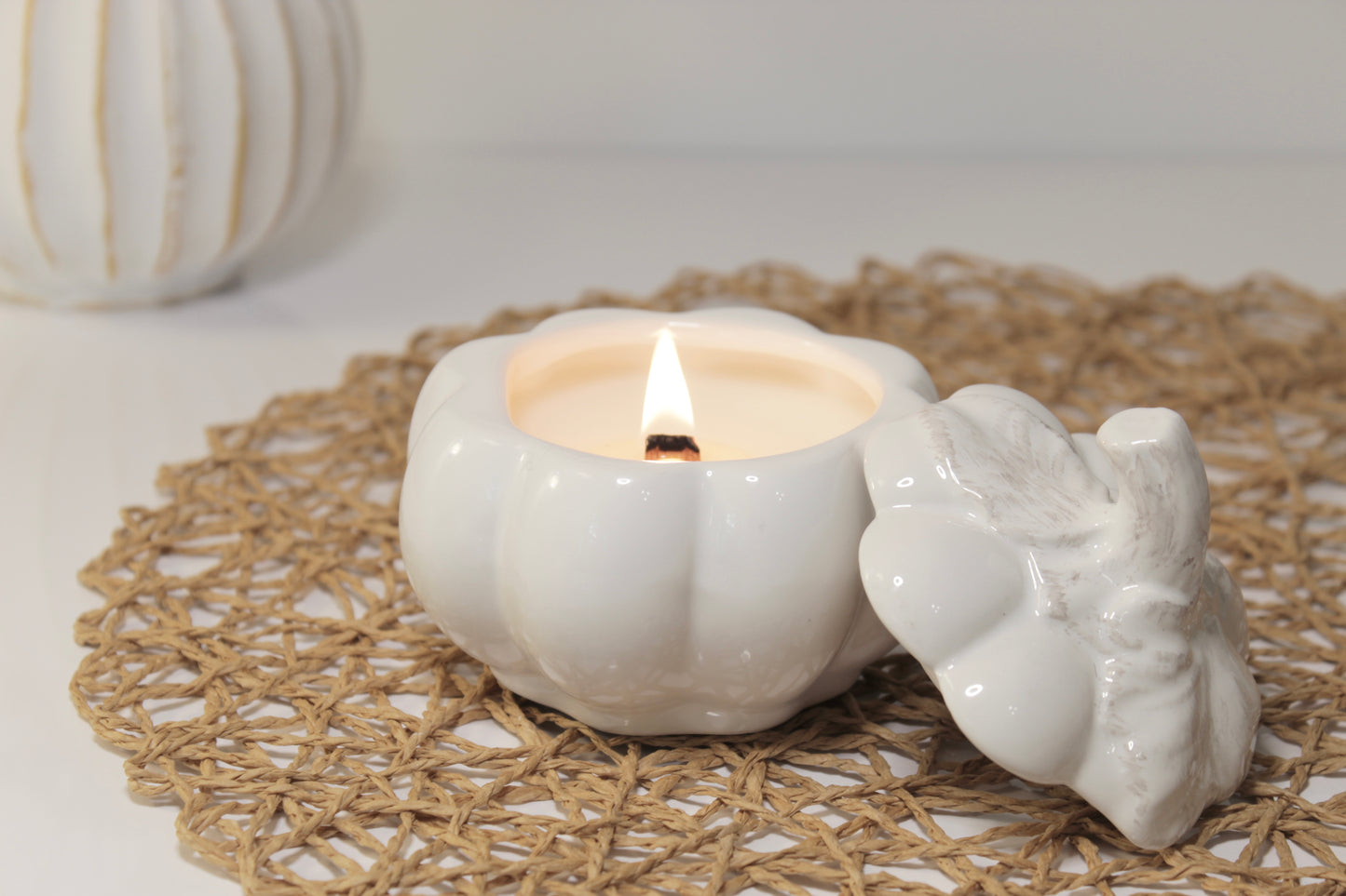 White Pumpkin Caramel Candle - Mouthwatering Gourmand