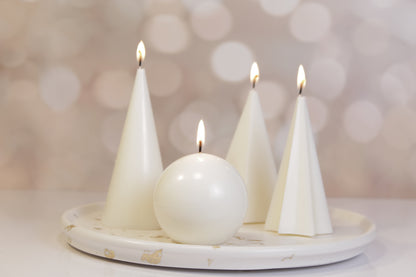 Christmas Geometric Candles Set of Four