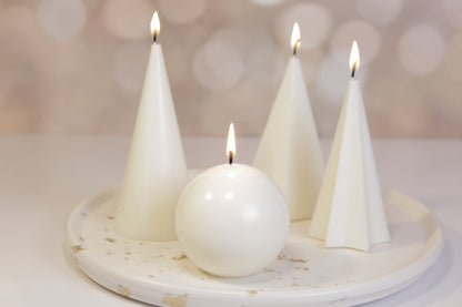 Christmas Geometric Candles Set of Four