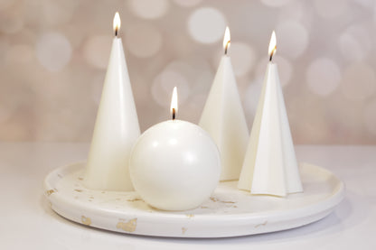 Christmas Geometric Candles Set of Four