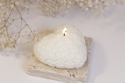 Flower Heart Candle