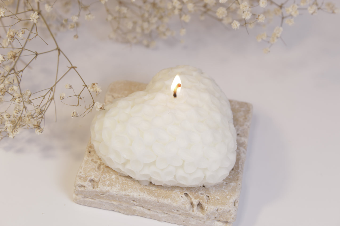 Flower Heart Candle