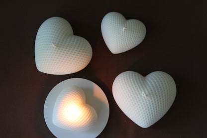 Heart Candles Set of Tree