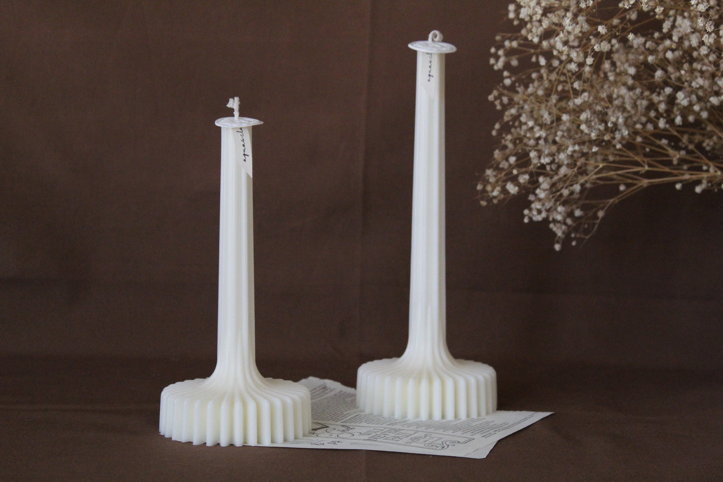 Elegant Stripe Vase Candle