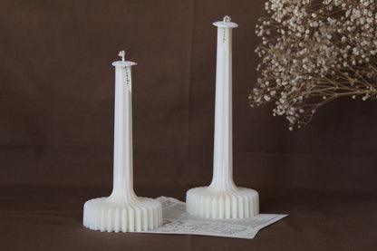 Elegant Stripe Vase Candle