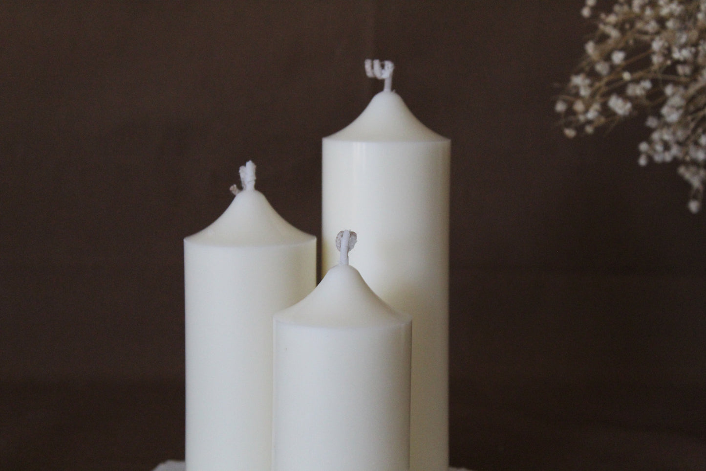 Classic Pillar Candle Set of Three