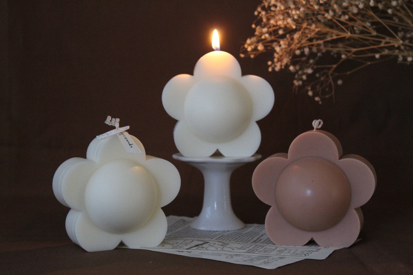 Daisy Flower Candle