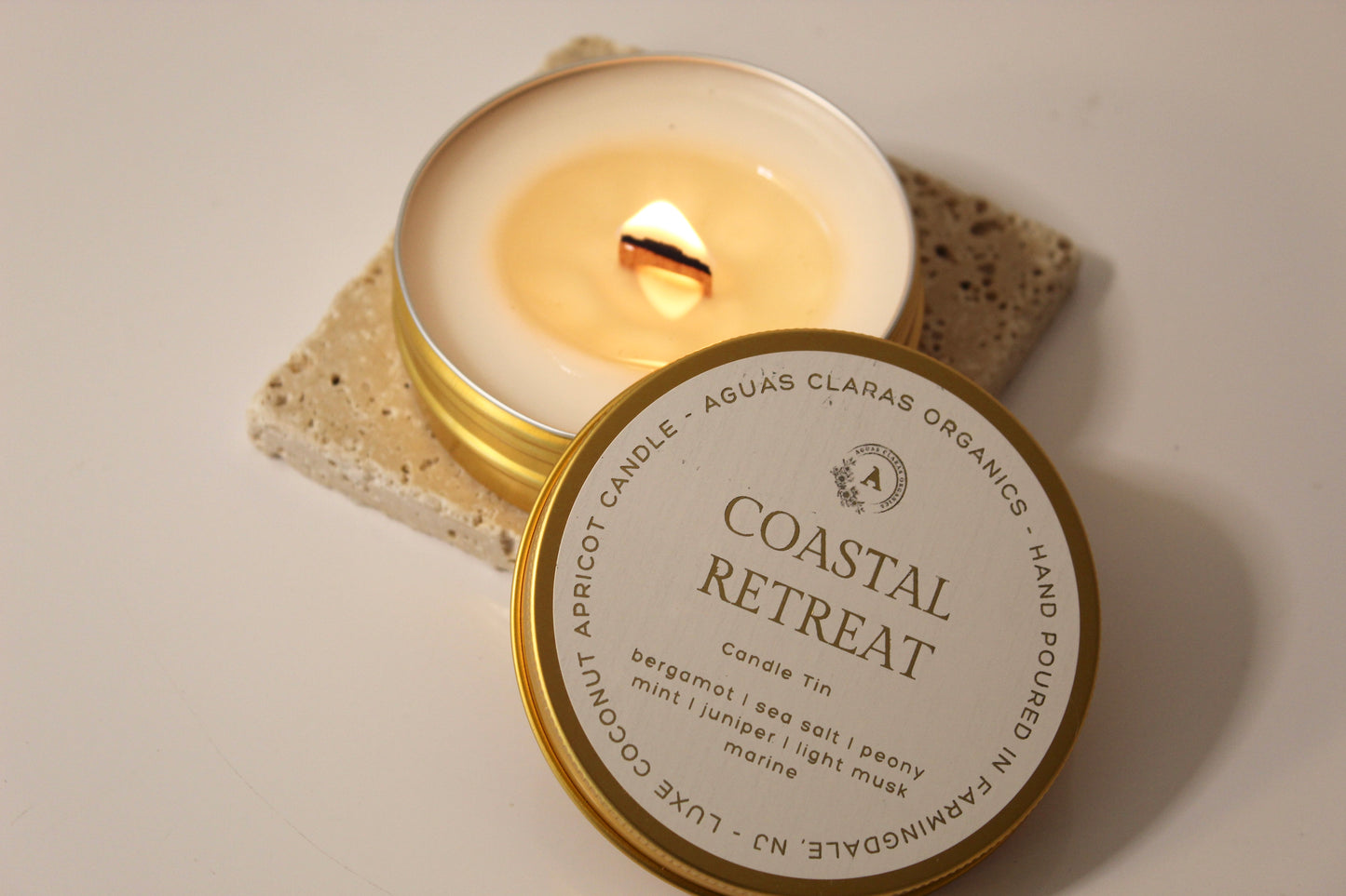Golden Travel Candle Tin