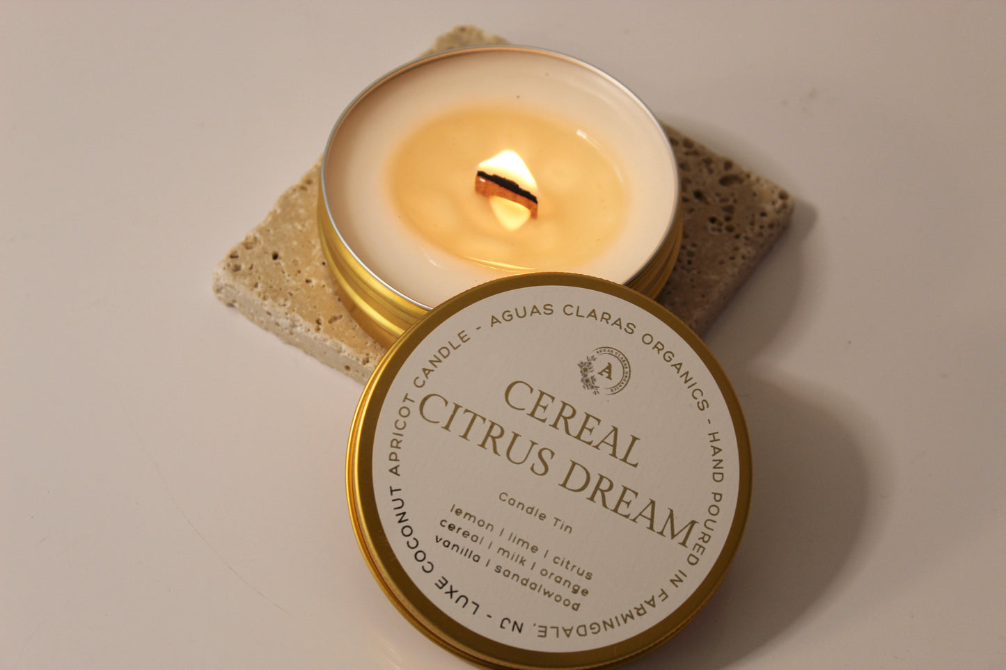 Golden Travel Candle Tin
