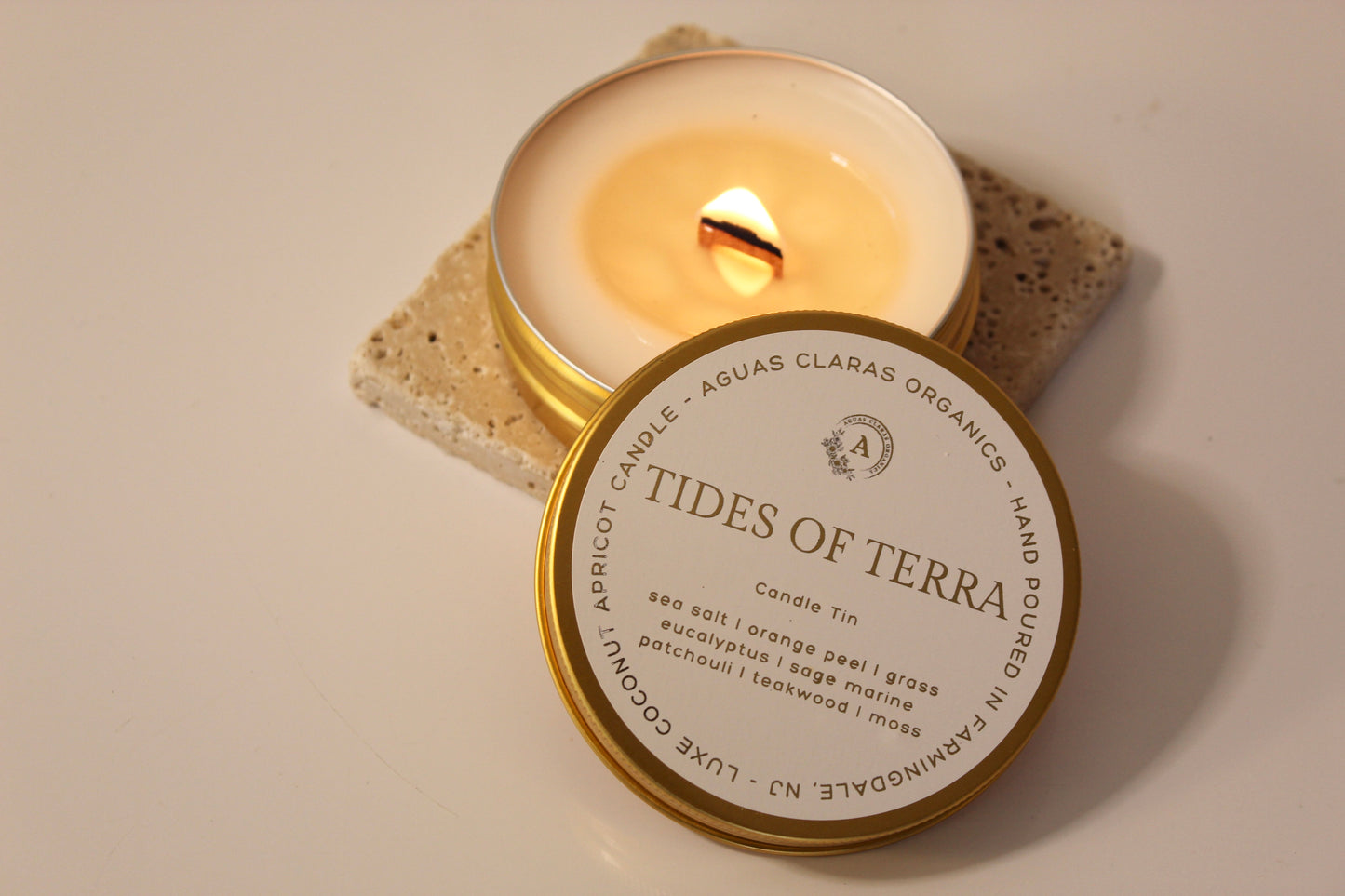 Golden Travel Candle Tin