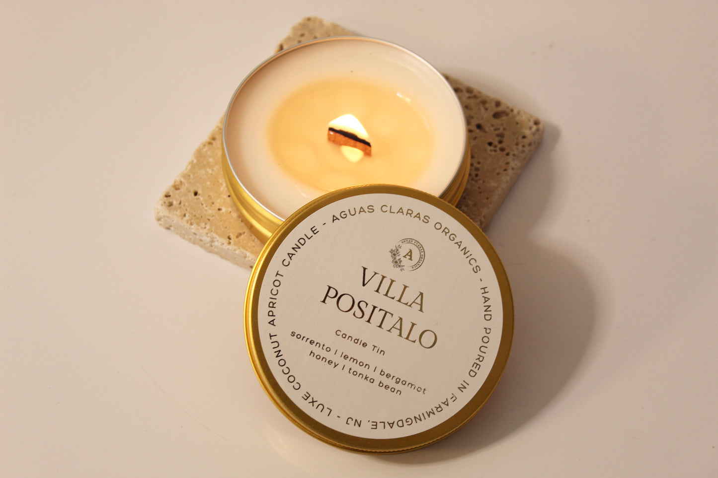 Golden Travel Candle Tin
