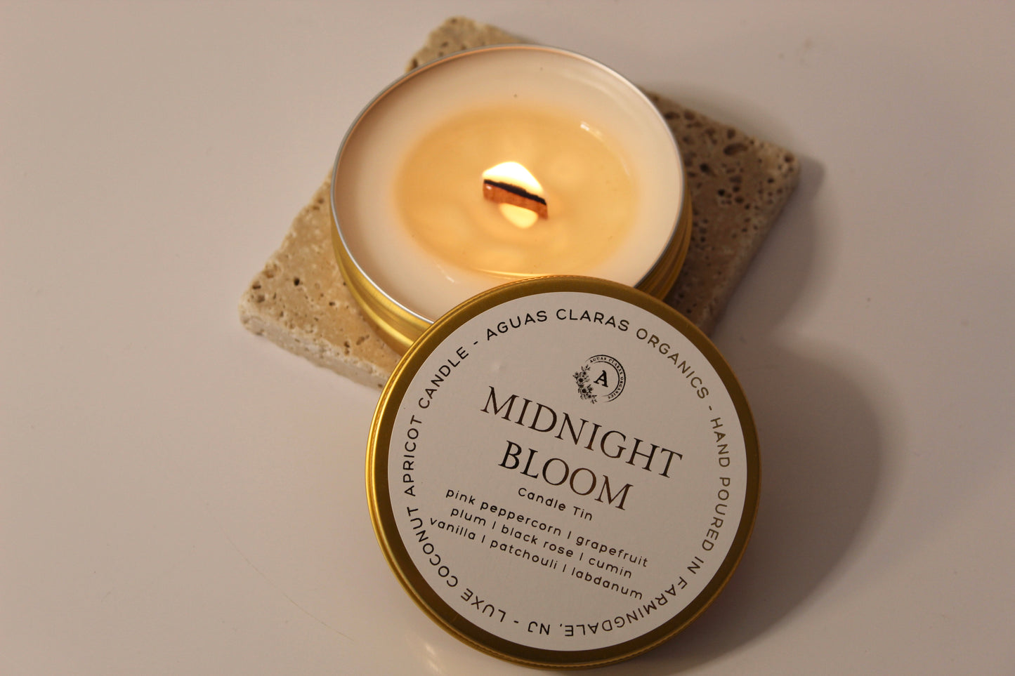 Golden Travel Candle Tin