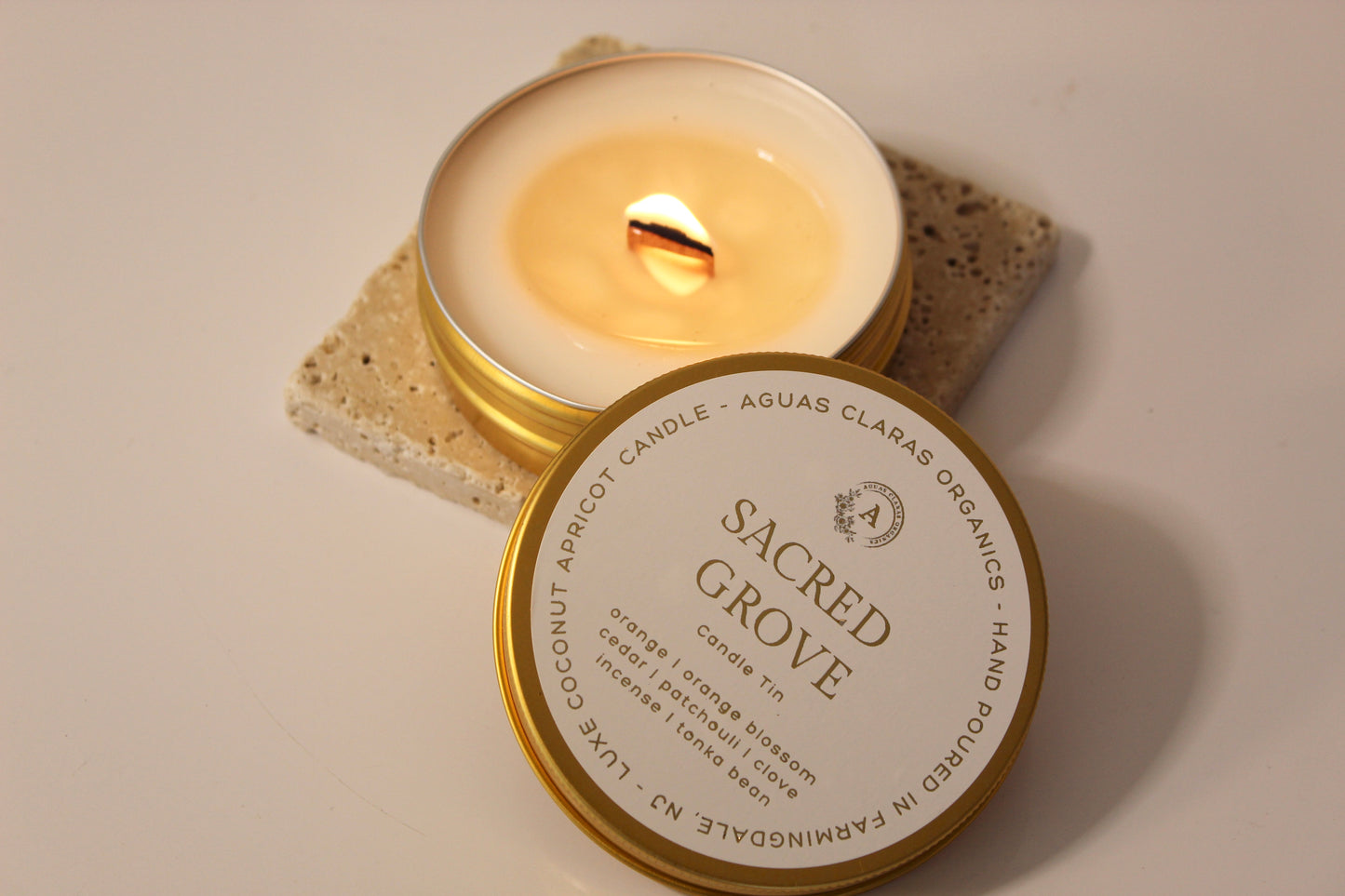 Golden Travel Candle Tin