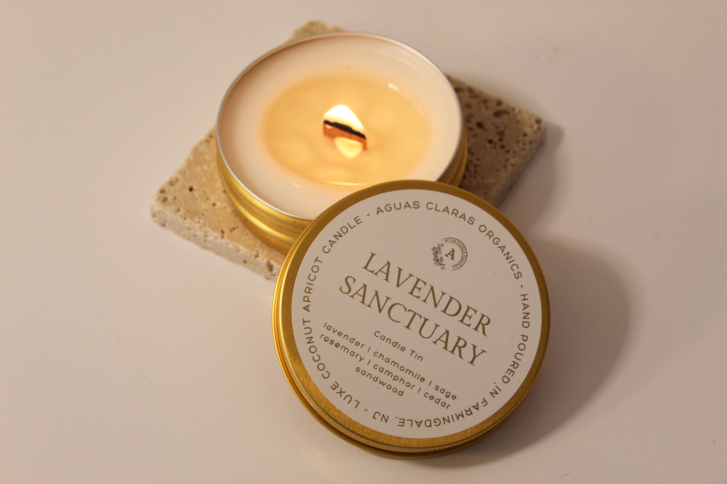 Golden Travel Candle Tin