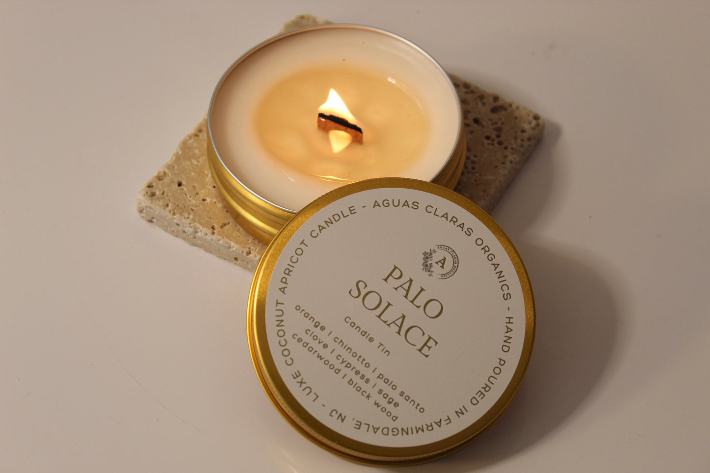 Golden Travel Candle Tin
