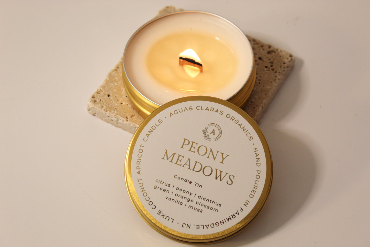 Golden Travel Candle Tin