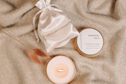 Morning Milk Candle Golden Travel Tin - Addictive Gourmand