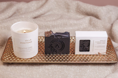 Handmade Manuka Charcoal Face & Body Soap - Tea Tree & Geranium Essential Oils