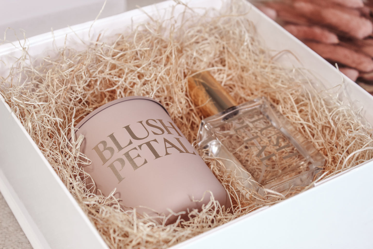 Blush Petal Ritual Set — Candle + Room Spray
