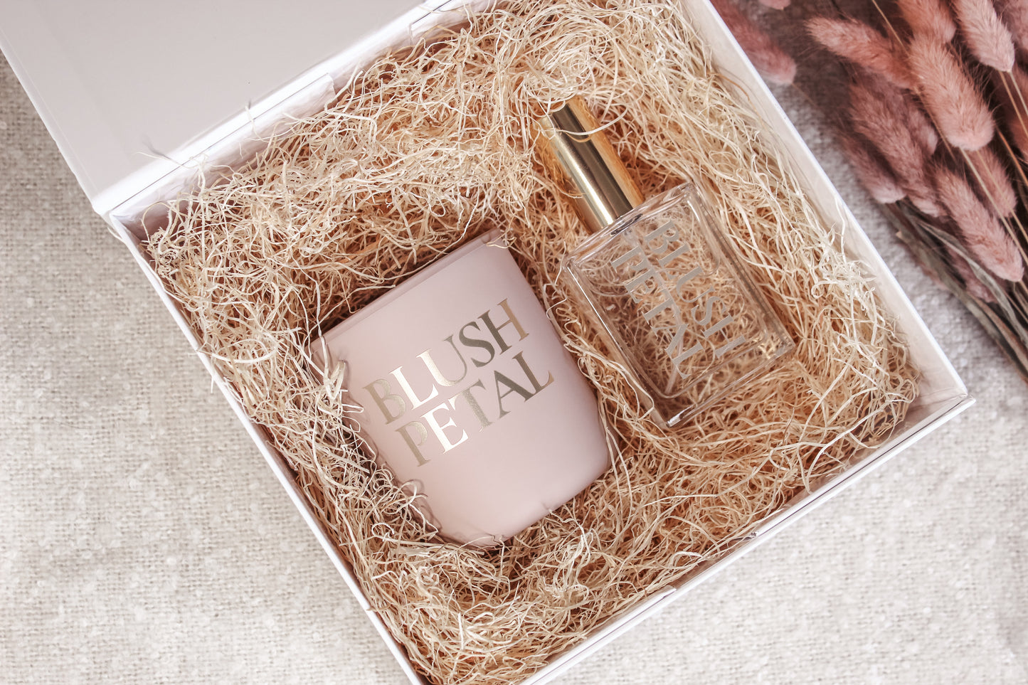 Blush Petal Ritual Set — Candle + Room Spray