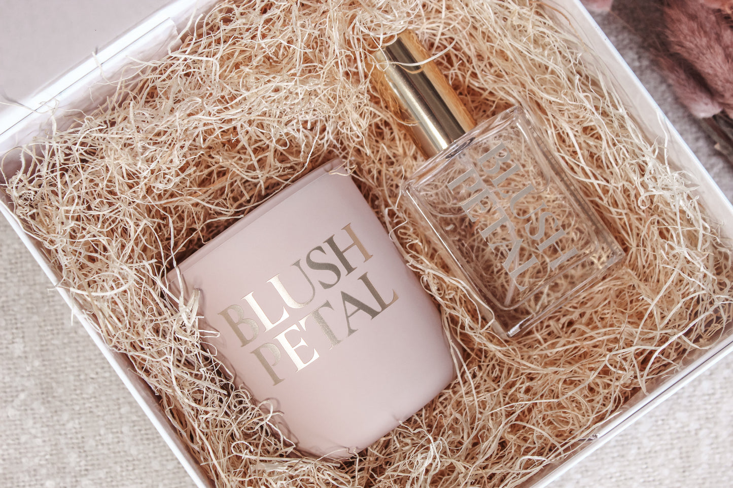 Blush Petal Ritual Set — Candle + Room Spray